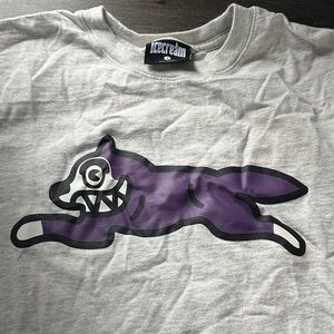Icecream Light Gray Tee with Purple Graphic